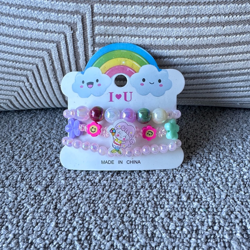 Colorful Beaded Bracelet Set for little girls!